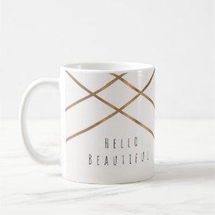Mug Gold Lines Modern Géométrique Glam Belle Personnal