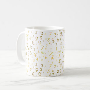 Mug Gold Luxury Numéros & Devise Symboles Motif