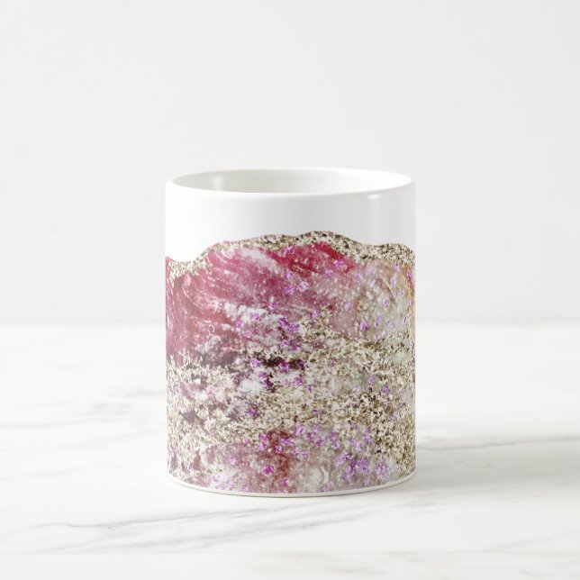 Mug *~* Gold Parties scintillant Geodes Rock Agate Aqu (Centre)