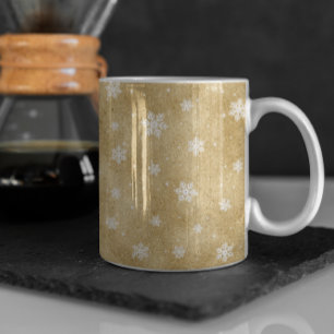 Mug Gold Parties scintillant Stars Snowflakes Coffee M