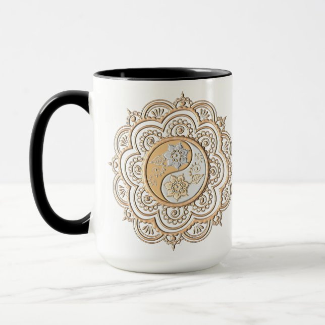 Mug Gold & Silver Mandala (Gauche)