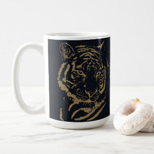 Mug Gold Tiger noir Design