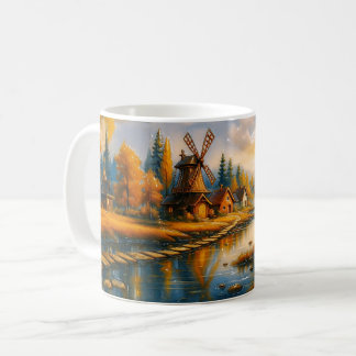 Mug Golden Dawn at the Windmill Village