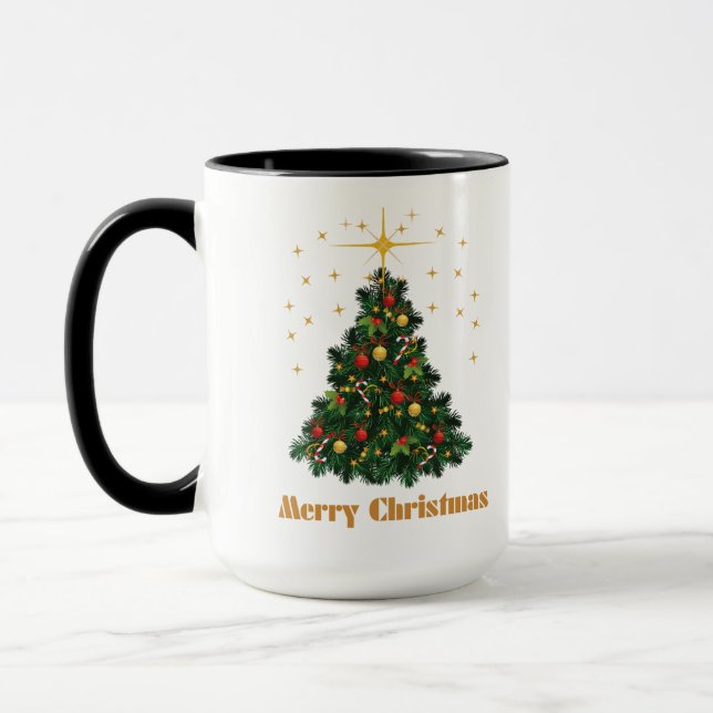 Mug "Golden Glow : Joyeux Noël Elegance Mug" (Gauche)