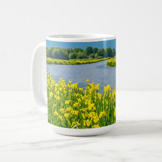 Mug Golden Irises inspiring the symbol Fleur de Lis. 