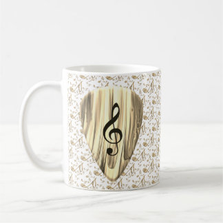 Mug Golden Music Pick – Treble Clef Art