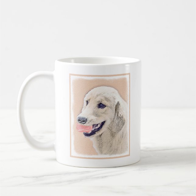 Mug Golden Retriever avec Tennis Ball Peinture Chien A (Gauche)