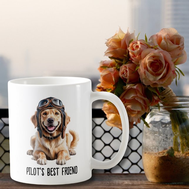 Mug Golden Retriever Chien Pilote meilleur ami mignon  (Créateur téléchargé)