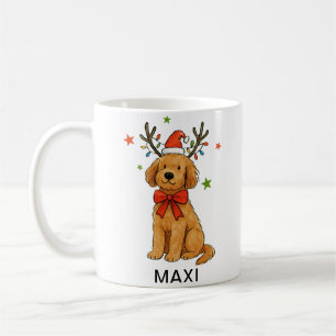 Mug Golden Retriever Fête de Noël