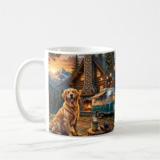 Mug Golden Retriever Mountain Retreat