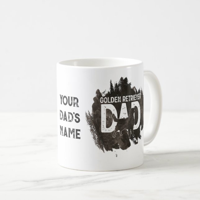 Mug Golden Retriever Papa Fête des pères Papa Lover (Devant droit)