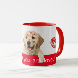 Mug Golden Retriever rouge à lèvres