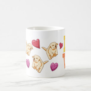 Mug Golden Retriever Valentine's Day Cadeau Amoureux d
