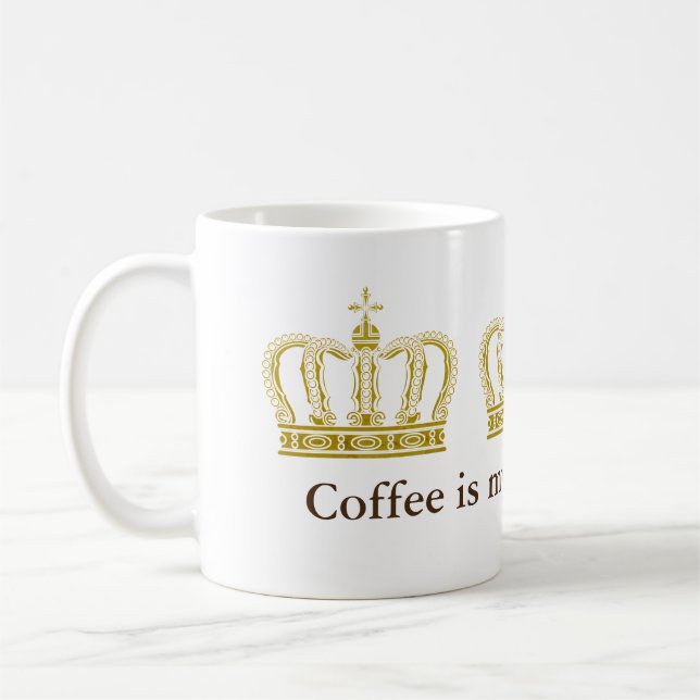 Mug Golden Royal Crown + votre backgr. & idées (Gauche)