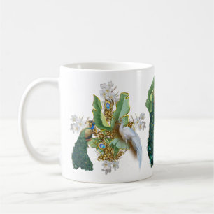 Mug Golden Royal Peacocks & Feathers