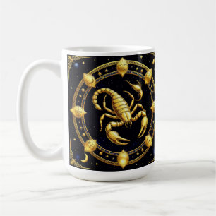 Mug Golden Scorpion Zodiac Design avec Ornamens