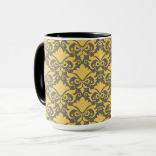 Mug Golden Smoke Damask Bows
