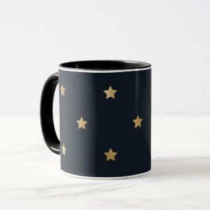 Mug Golden Stars on Midnight Black