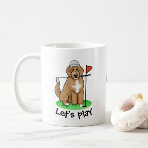 Mug Goldendoodle Chien Jouer Golf (rouge whmk2) Plaisi