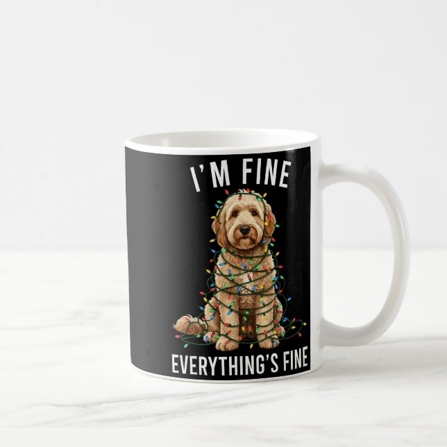 Mug Goldendoodle Christmas I'm Fine Everything Is Fine (Droite)