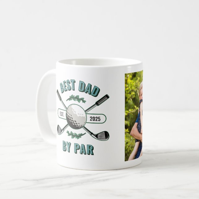 Mug Golf & Ball Photo Best Papa Par Par Par (Devant gauche)