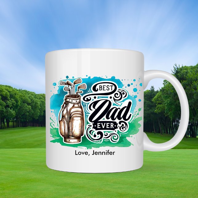 Mug Golf Best Papa Fête des pères personnalisée (Créateur téléchargé)