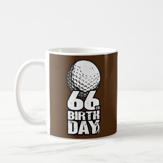 Mug Golf de 66 ans Golfing Golfing 66e anniversaire  (Gauche)