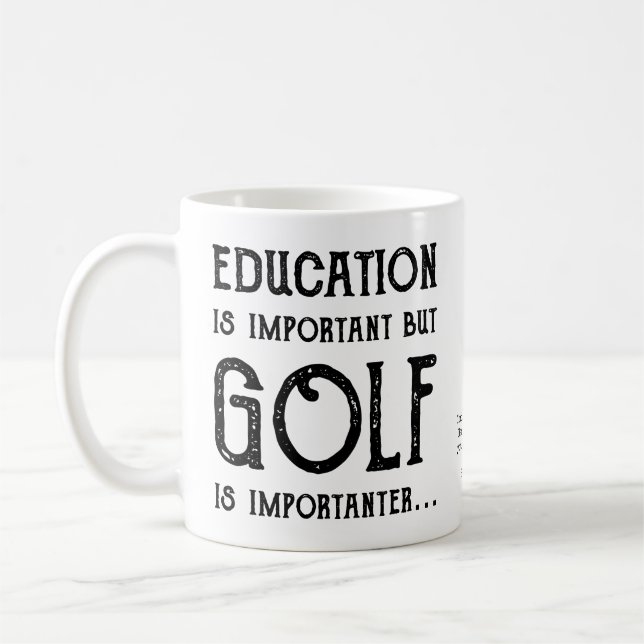 Mug Golf Education Golfer Personalized (Gauche)