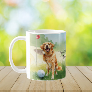 Mug Golf en aquarelle Golden Retriever