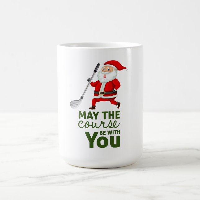 Mug Golf Que le terrain soit avec vous pour Noël (Centre)