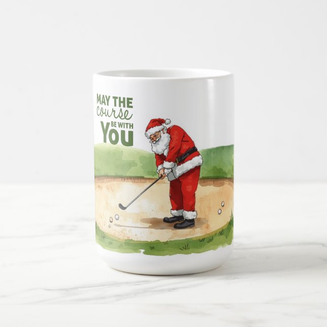 Mug Golf Que le terrain soit avec vous pour Noël Cof (Centre)