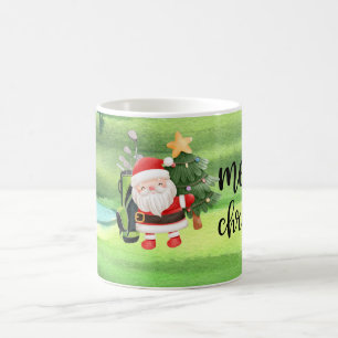 Mug Golf Santa Claus est golfeur à Noël