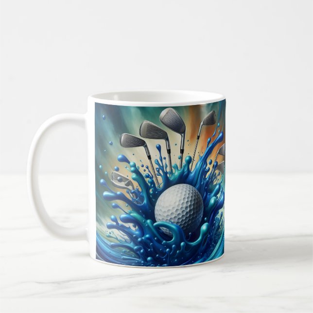 Mug Golf Splash d'eau bleue (Gauche)
