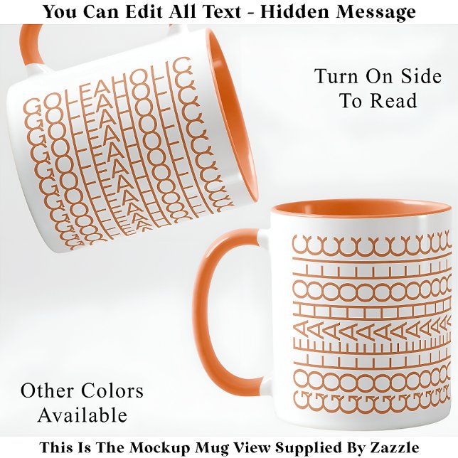Mug Golfaholic Message caché 140GW Funny Golf (Créateur téléchargé)