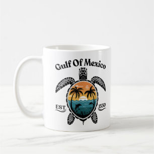 Mug Golfe du Mexique Tortue Établie 1550 Golfe du Mexi