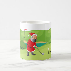 Mug Golfer Santa Claus golfeur à Noël