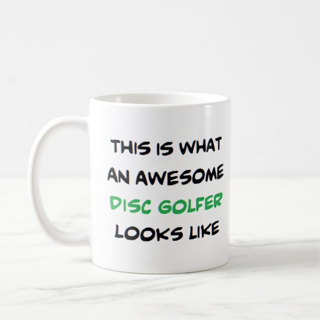 Mug golfeur de disque, génial (Gauche)