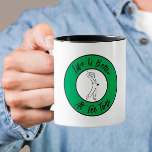 Mug Golfeur Heure de départ Humour Drôle Sport Punitio
