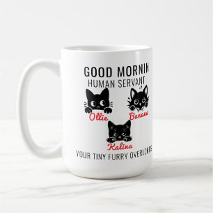 Mug Good Morning Cat Serviteur humain =- Parfait amour