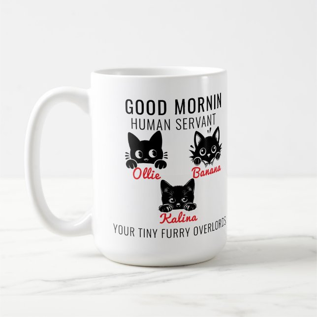 Mug Good Morning Cat Serviteur humain =- Parfait amour (Gauche)