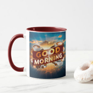 Mug Good Morning Coffee Art #5