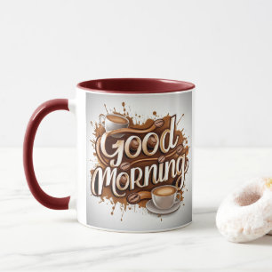 Mug Good Morning Coffee Art #7