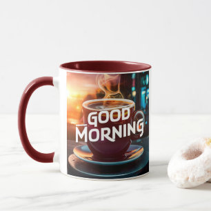 Mug Good Morning Coffee Art #8