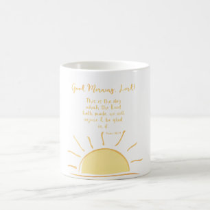 Mug Good Morning Lord avec Psalms Bible Verse