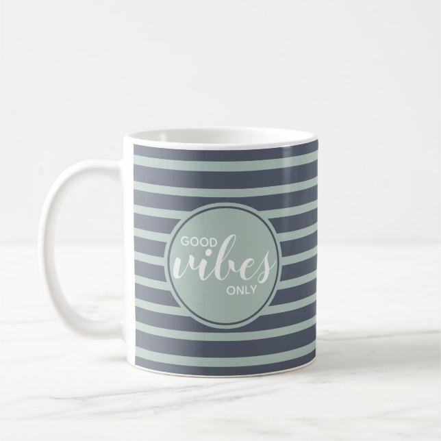 Mug Good Vibes Seulement Tendance Typographie Citation (Gauche)