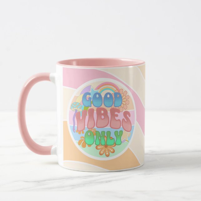 Mug Good Vibes uniquement | Retro Vintage (Gauche)
