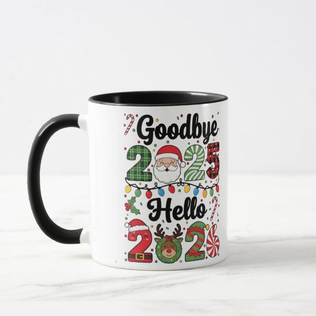 Mug Goodbye 2025 Hello 2026 New Year Resolution   (Gauche)