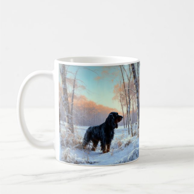 Mug Gordon Setter Laisse Il Neige Noël (Gauche)