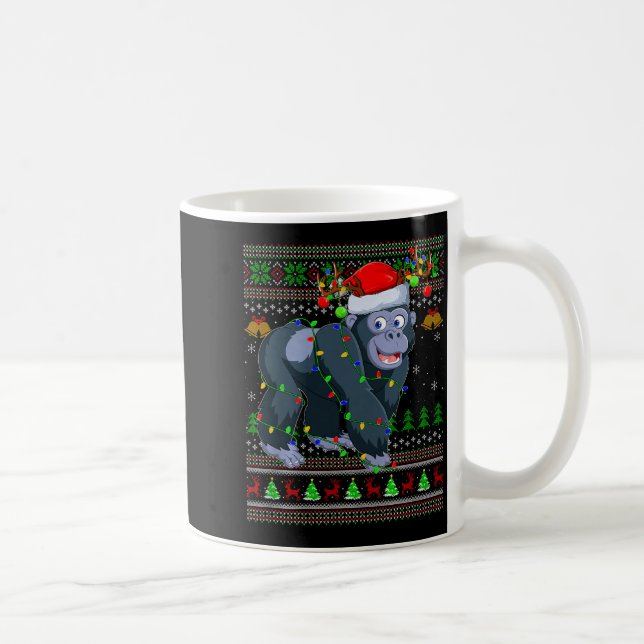 Mug Gorilla Ugly Christmas Sweaters Holiday Santa Cute (Droite)