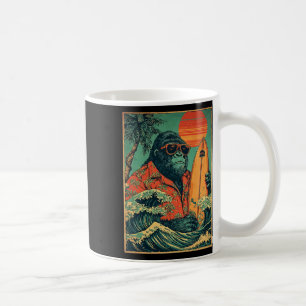 Mug Gorille Rétro Surfeur Hawaïen Animal Surfant Plage
